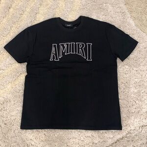 Amiri Black Sun Logo Outline Print T-Shirt Black & White Mens Size Medium